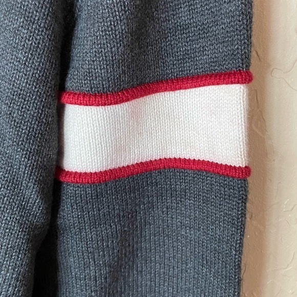 Abercrombie Grey Ski Team Sweater Red‎ White Size XL - Picture 7 of 9